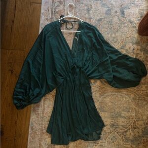 Free People Deep Green Bohemian Dress